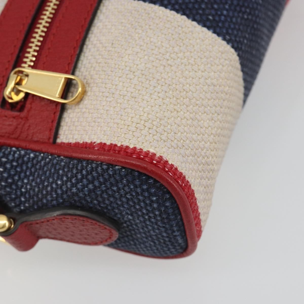 Gucci Ophidia Striped Canvas Red Canvas Shoulder Bag Bag (Pre-Owned)