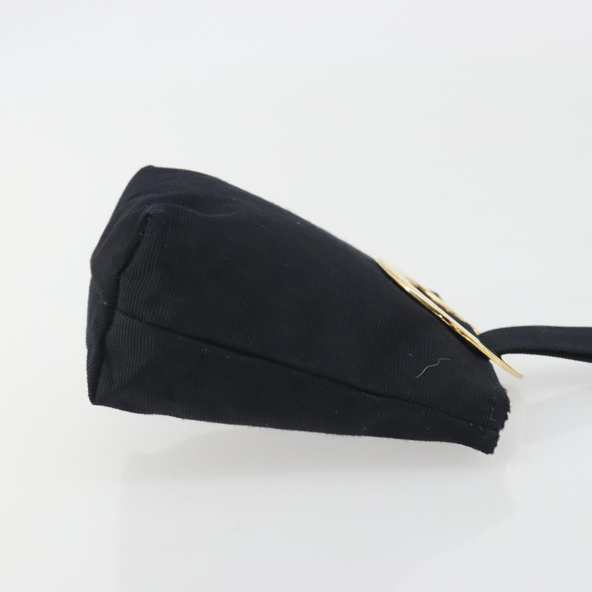 Celine Circle Logo Pouch Canvas Black Canvas Clutche & Pouche Bag (Pre-Owned)