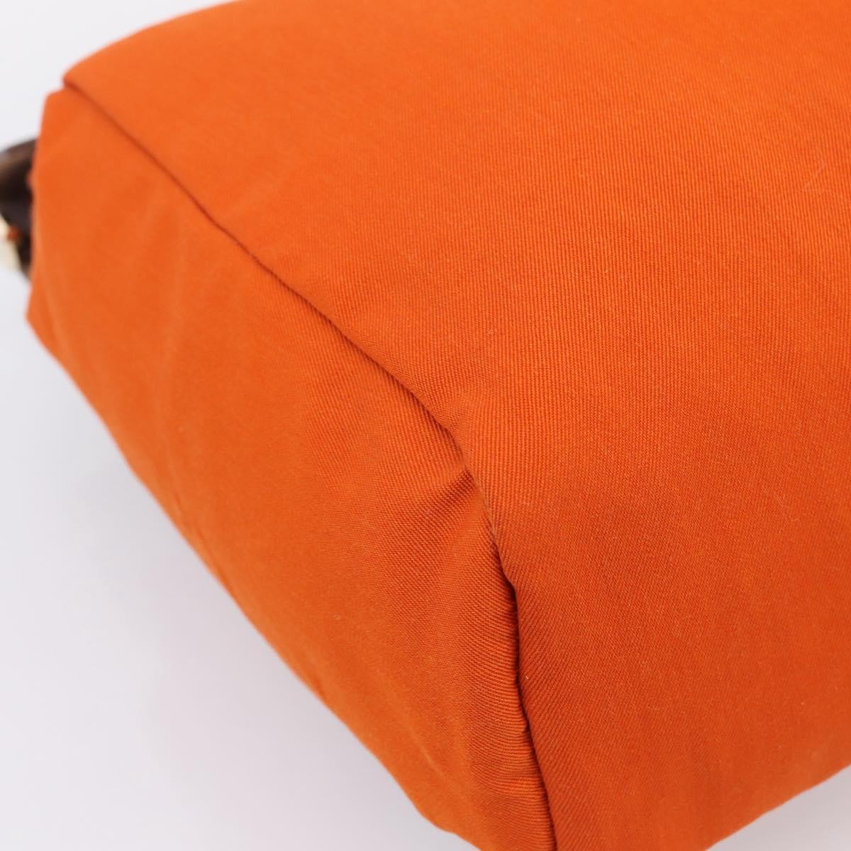 Hermes Herbag A Dos Toile Orange Canvas Backpack Bag (Pre-Owned)
