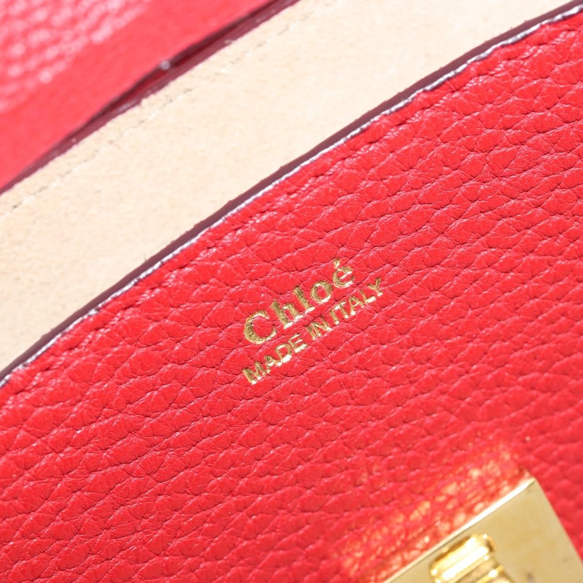 Chloe Drew Leather Red Leather Crossbody Bag Bag (Pre-Owned)