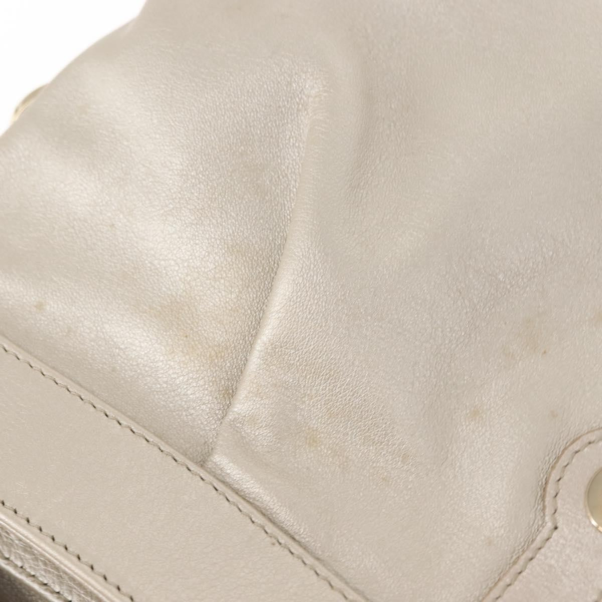 Bvlgari Chandra Flap Leather Silver Leather Bag (Pre-Owned)