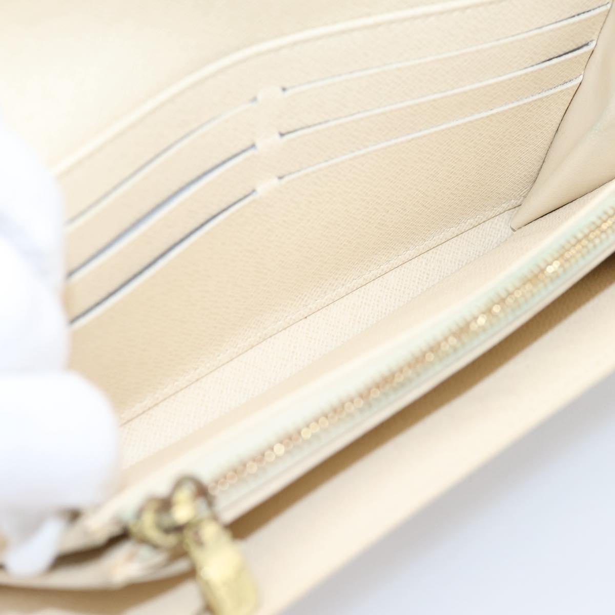 Louis Vuitton Sarah Damier White Canvas Wallets Accessory (Pre-Owned)