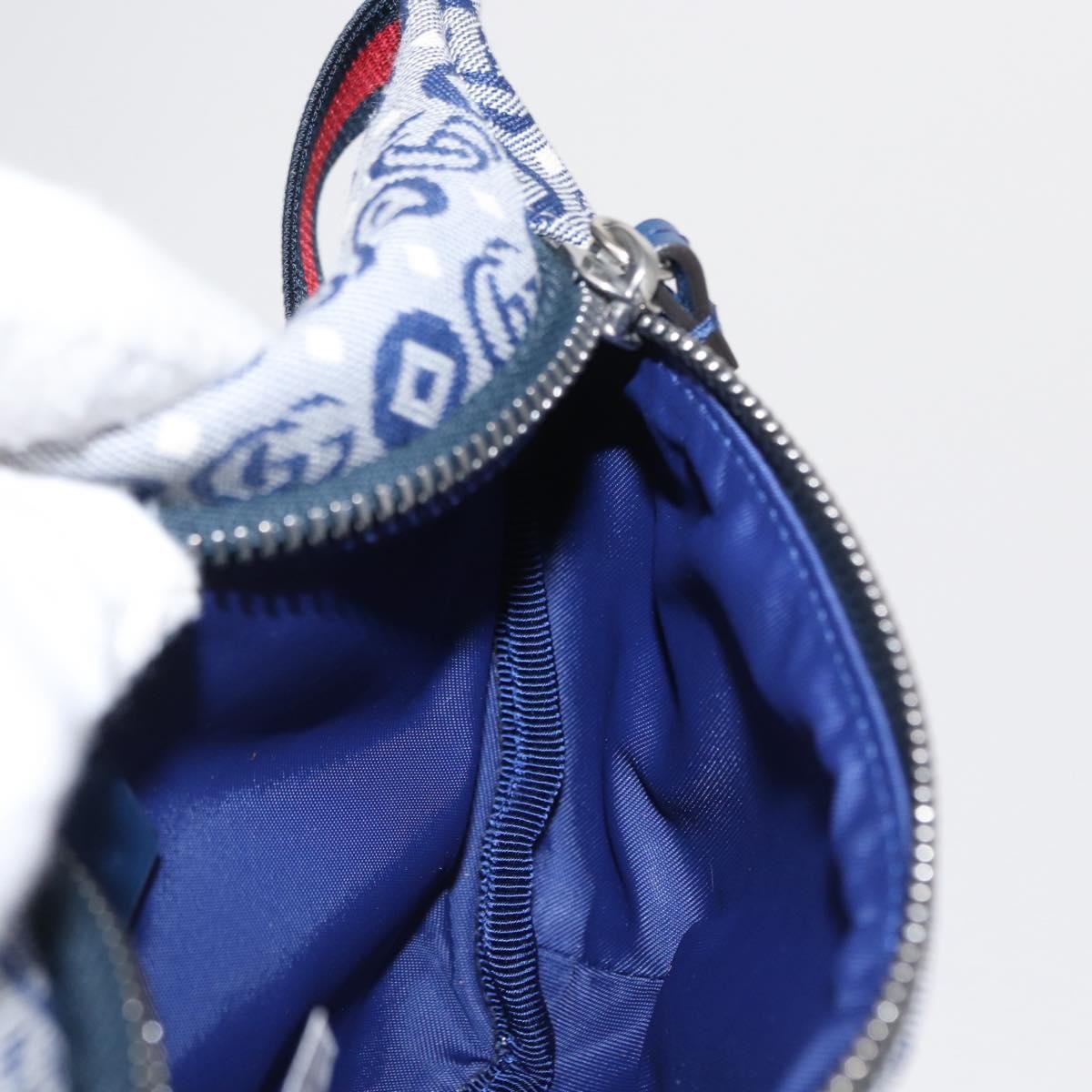 Gucci Children's Belt Printed Gg Coated Canvas Navy Canvas Handbag (Pre-Owned)