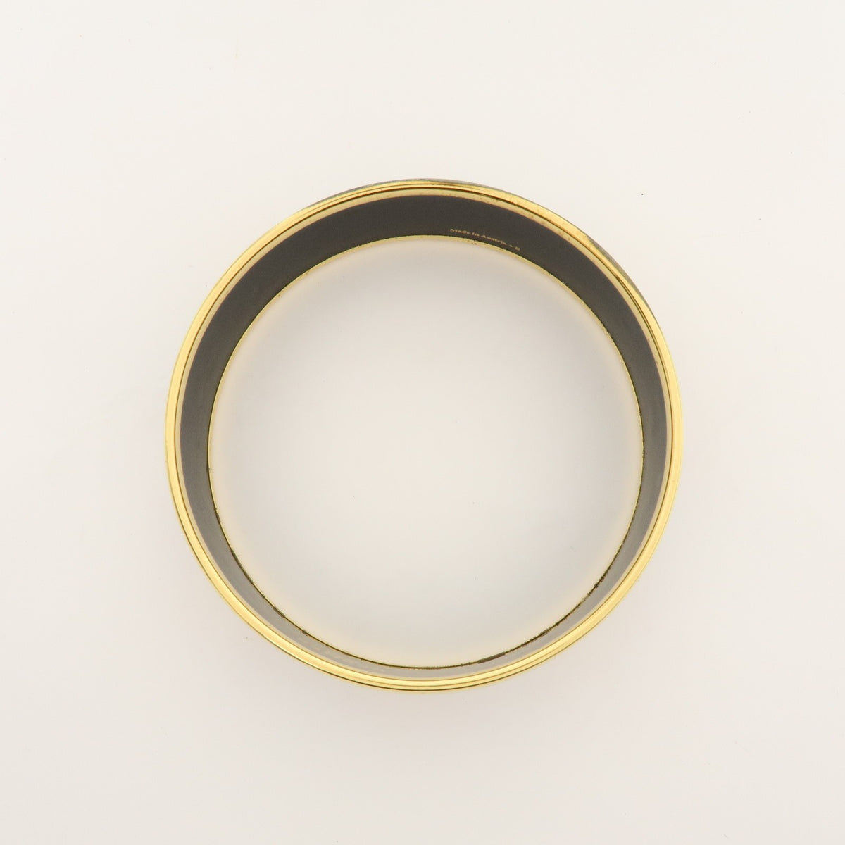 Hermes Bangle Printed Enamel Red Gold_Plated Bracelet Jewelry (Pre-Owned)