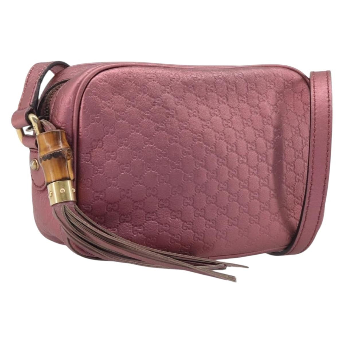 Gucci Sunshine Disco Microguccissima Leather Pink Leather Crossbody Bag Bag (Pre-Owned)