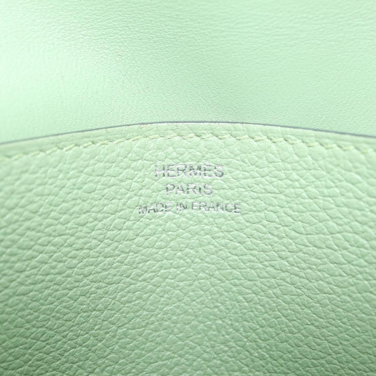 Hermes Dogon Recto Verso Leather Green Leather Wallets Accessory (Pre-Owned)