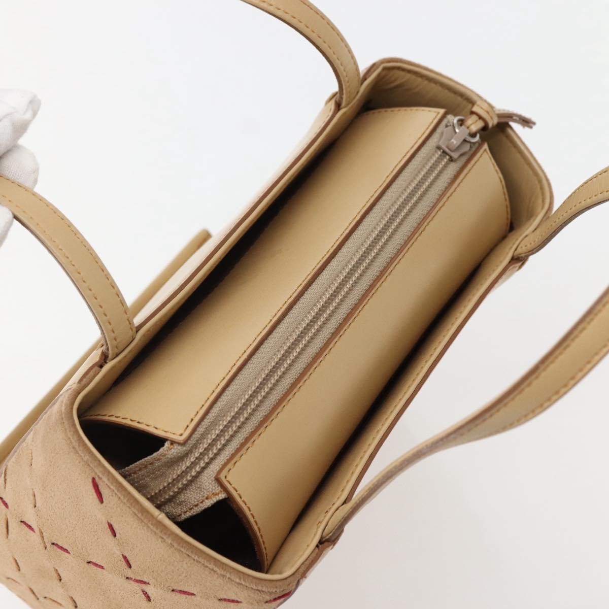 Burberry Vintage Leather Beige Leather Handbag (Pre-Owned)