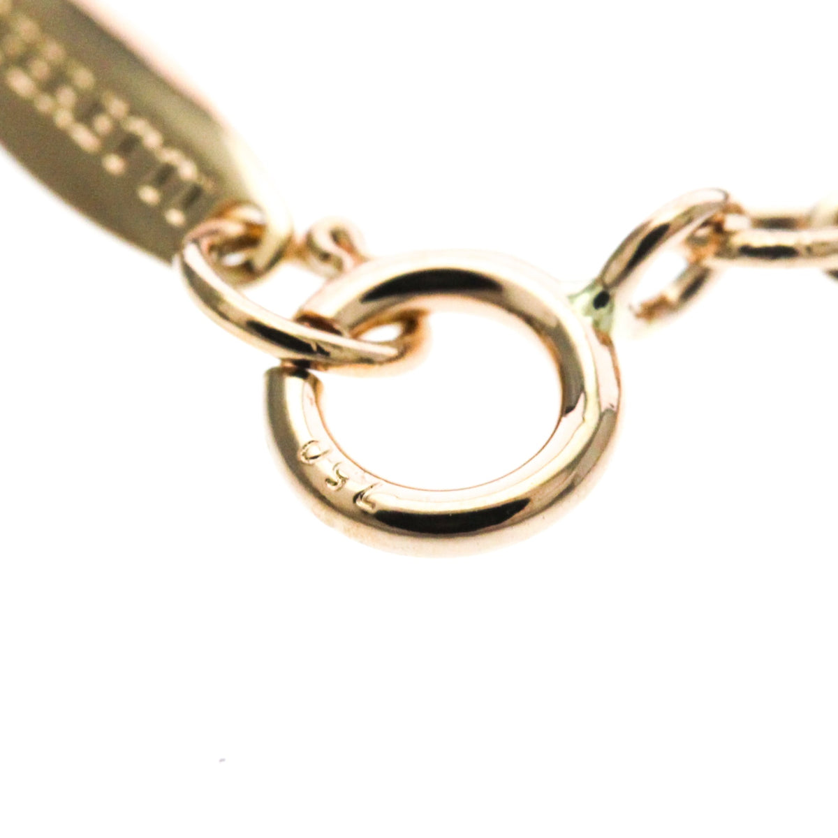 Tiffany & Co. Elsa Peretti Diamonds By The Yard Pendant 18K Rose Gold With Pear-Shaped Diamond Gold Pink_Gold Necklace Jewelry (Pre-Owned)