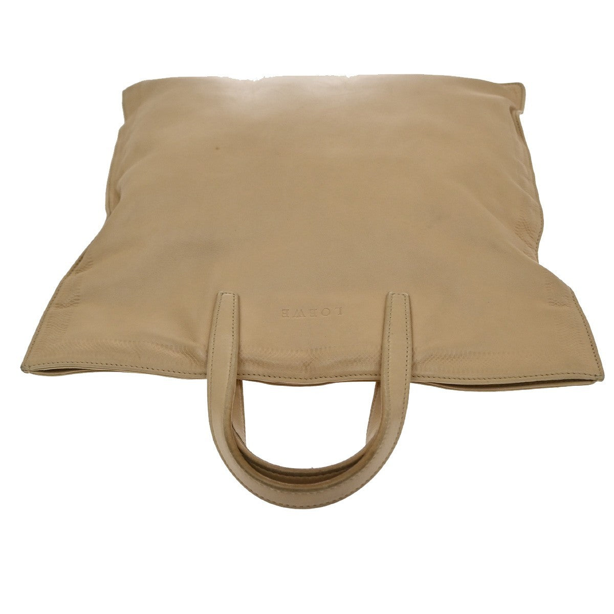 Loewe Vintage Leather Beige Leather Tote Bag Bag (Pre-Owned)