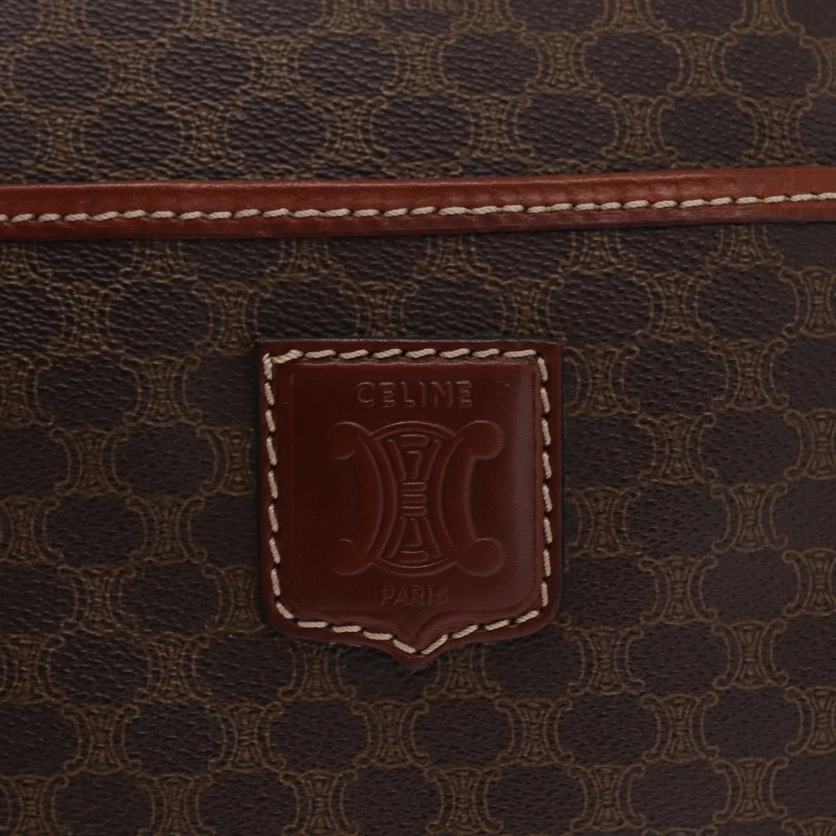 Celine Macadam Macadam With Leather Brown Canvas Tote Bag Bag (Pre-Owned)