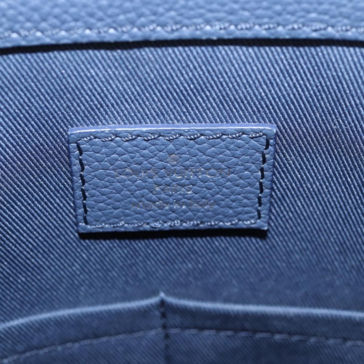 Louis Vuitton Sac Plat Zipped Limited Edition Monogram Ink Watercolor Leather Blue Canvas Handbag (Pre-Owned)