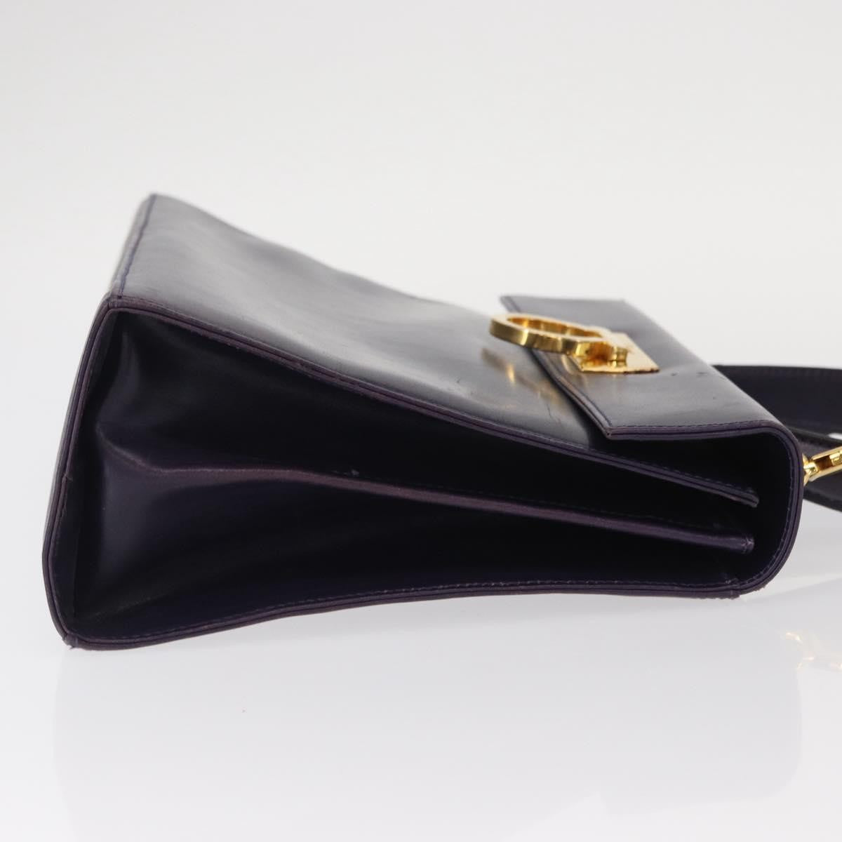 Salvatore Ferragamo Convertible Top Handle Leather Purple Leather Tote Bag Bag (Pre-Owned)