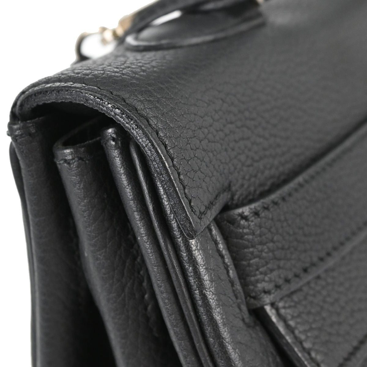 Hermes Birkin Black Togo With Palladium Hardware Black Leather Handbag (Pre-Owned)