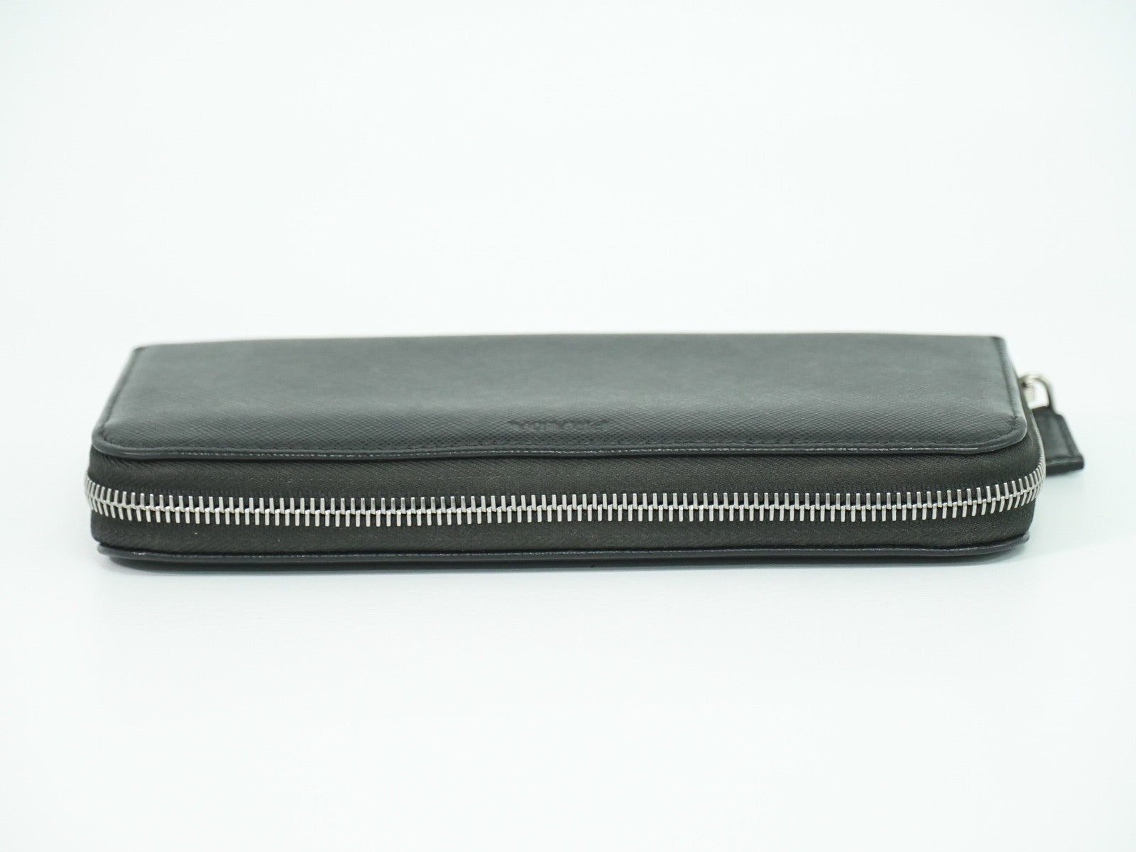 Prada Saffiano Leather Black Leather Wallets Accessory (Pre-Owned)