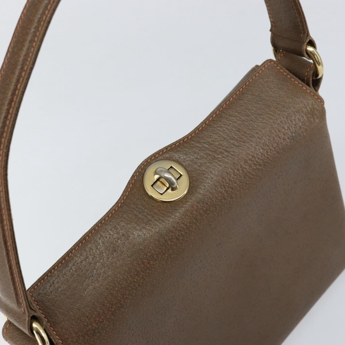 Gucci Vintage Leather Brown Leather Shoulder Bag Bag (Pre-Owned)