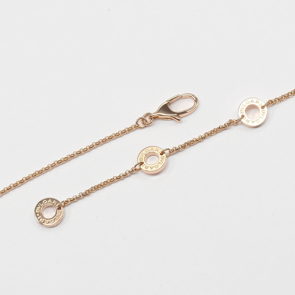 Bvlgari B.Zero1 Pendant 18K Rose Gold With Diamonds Gold Pink_Gold Necklace Jewelry (Pre-Owned)