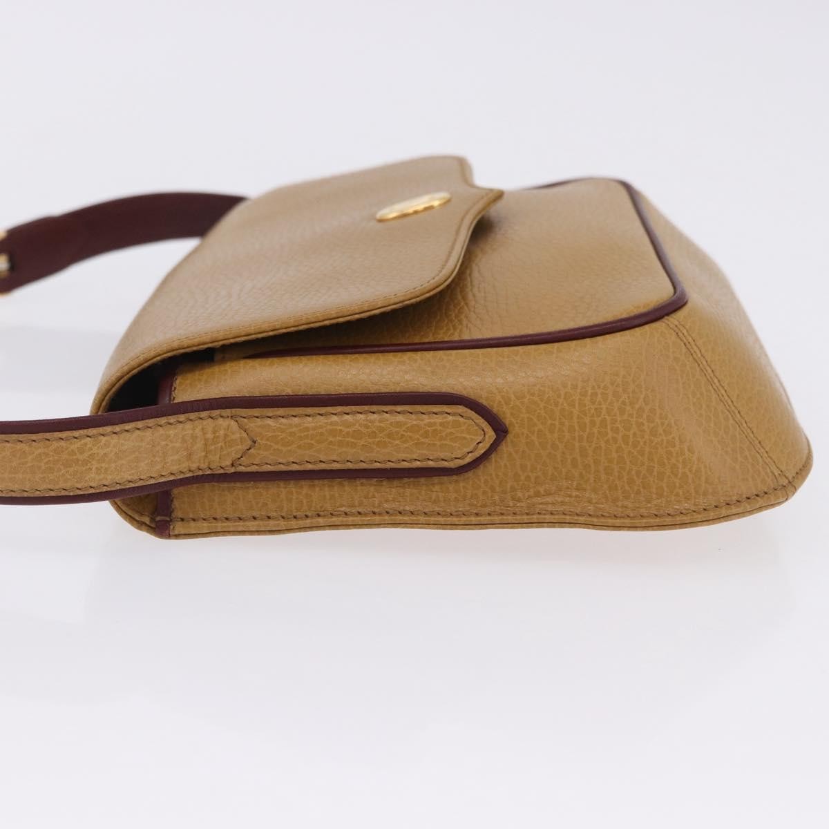 Cartier Must De Cartier Leather Beige Leather Shoulder Bag Bag (Pre-Owned)