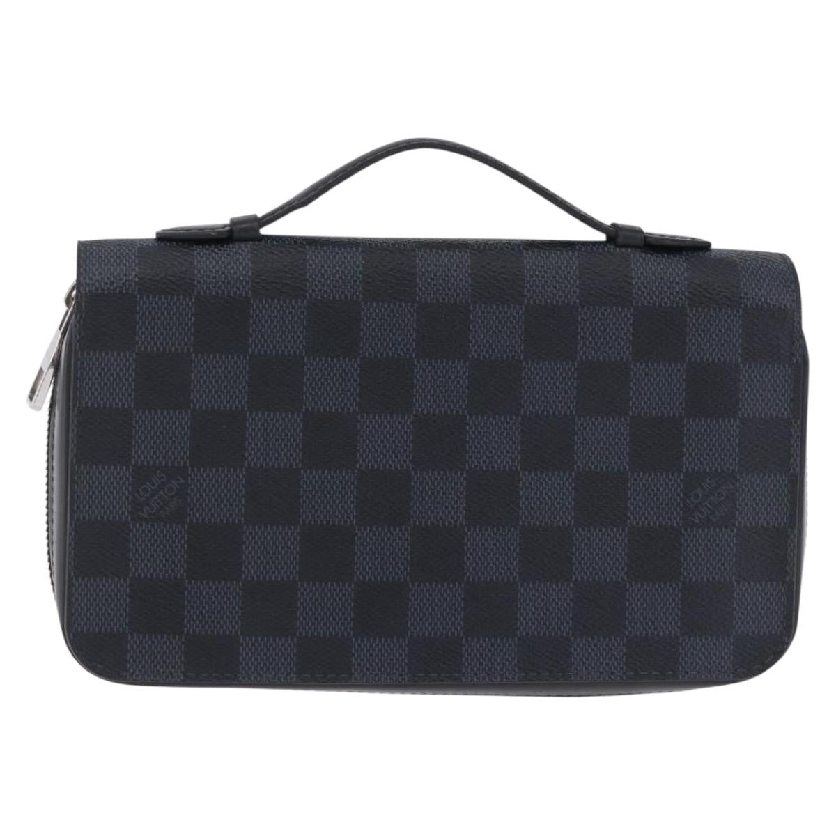 Louis Vuitton Zippy Xl Damier Leather Black Canvas Wallets Accessory (Pre-Owned)