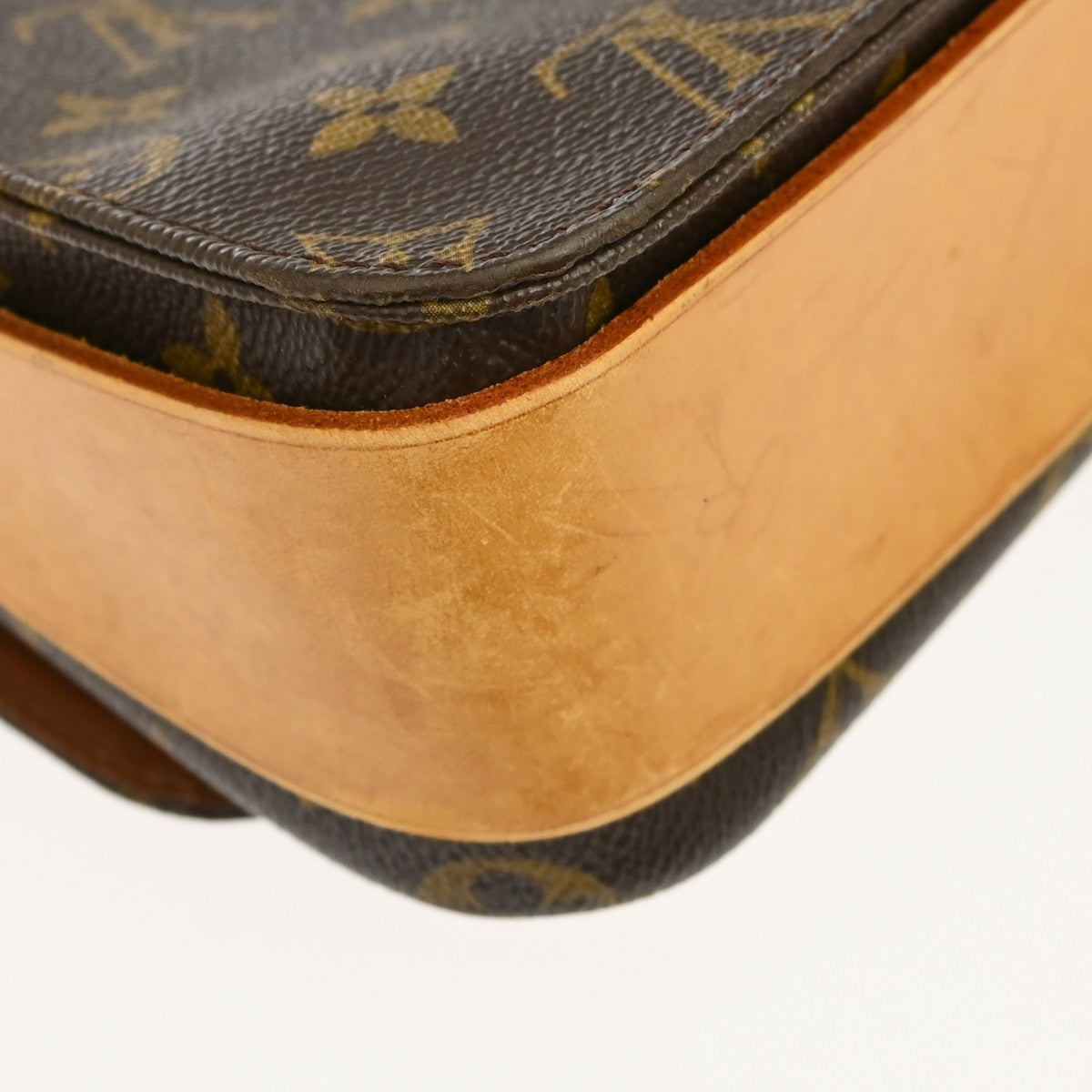 Louis Vuitton Cartouchiere Monogram Brown Canvas Shoulder Bag Bag (Pre-Owned)