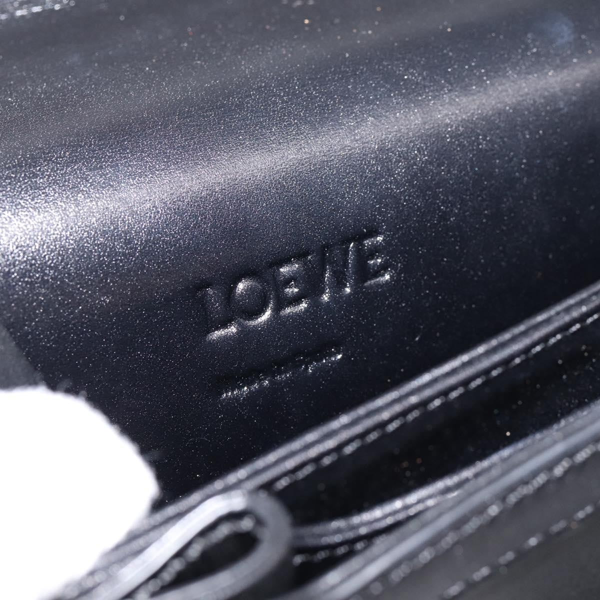 Loewe Barcelona Printed Leather Black Leather Shoulder Bag Bag (Pre-Owned)