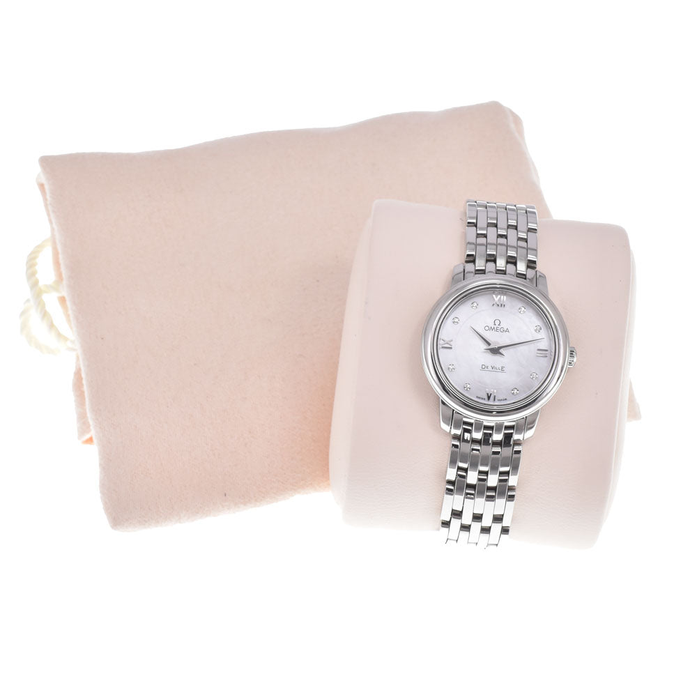 Omega De Ville Prestige Quartz Stainless Steel With Mother Of Pearl Watch (Pre-Owned)