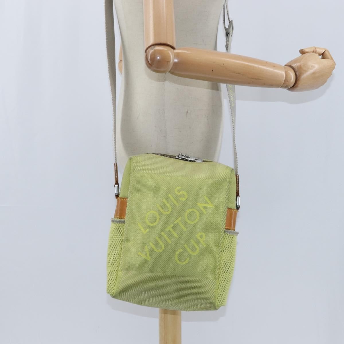 Louis Vuitton Cup Weathery Damier Geant Canvas Yellow Canvas Shoulder Bag Bag (Pre-Owned)
