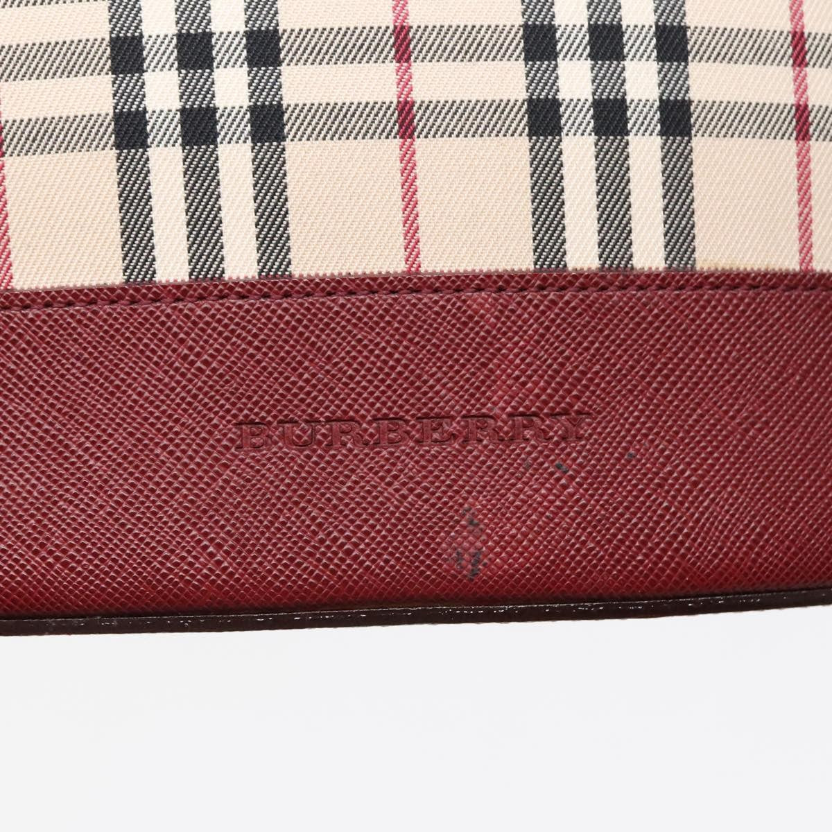 Burberry Nova Check Tote Canvas And Leather Beige Canvas Tote Bag Bag (Pre-Owned)