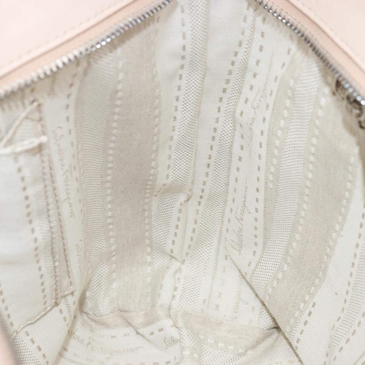 Salvatore Ferragamo Gancini Leather Pink Leather Handbag (Pre-Owned)