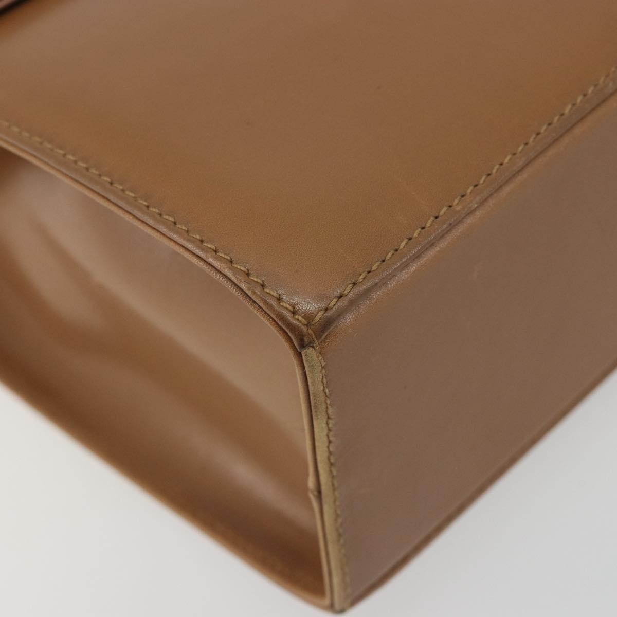 Salvatore Ferragamo Gancini Leather Brown Leather Shoulder Bag Bag (Pre-Owned)