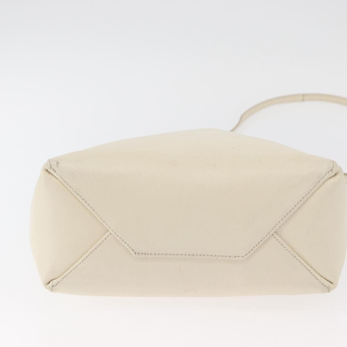 Celine Phantom Cabas Leather White Leather Tote Bag Bag (Pre-Owned)