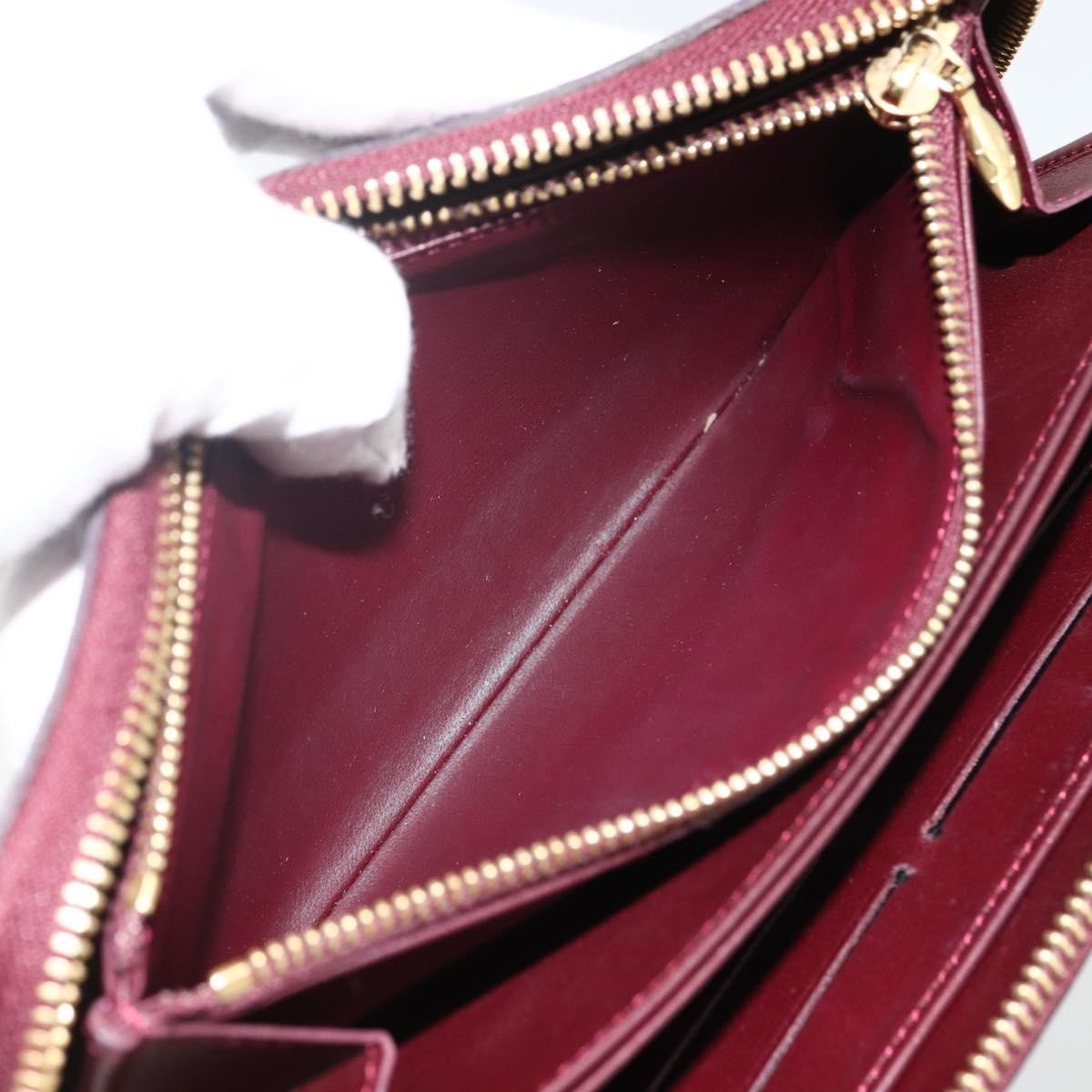 Louis Vuitton Zippy Leather Red Patent_Leather Wallets Accessory (Pre-Owned)