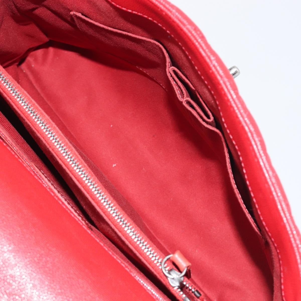 Chanel Coco Top Handle Quilted Caviar Red Leather Handbag (Pre-Owned)