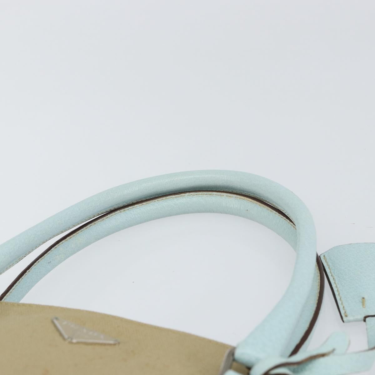 Prada Vintage Canvas Beige Canvas Handbag (Pre-Owned)