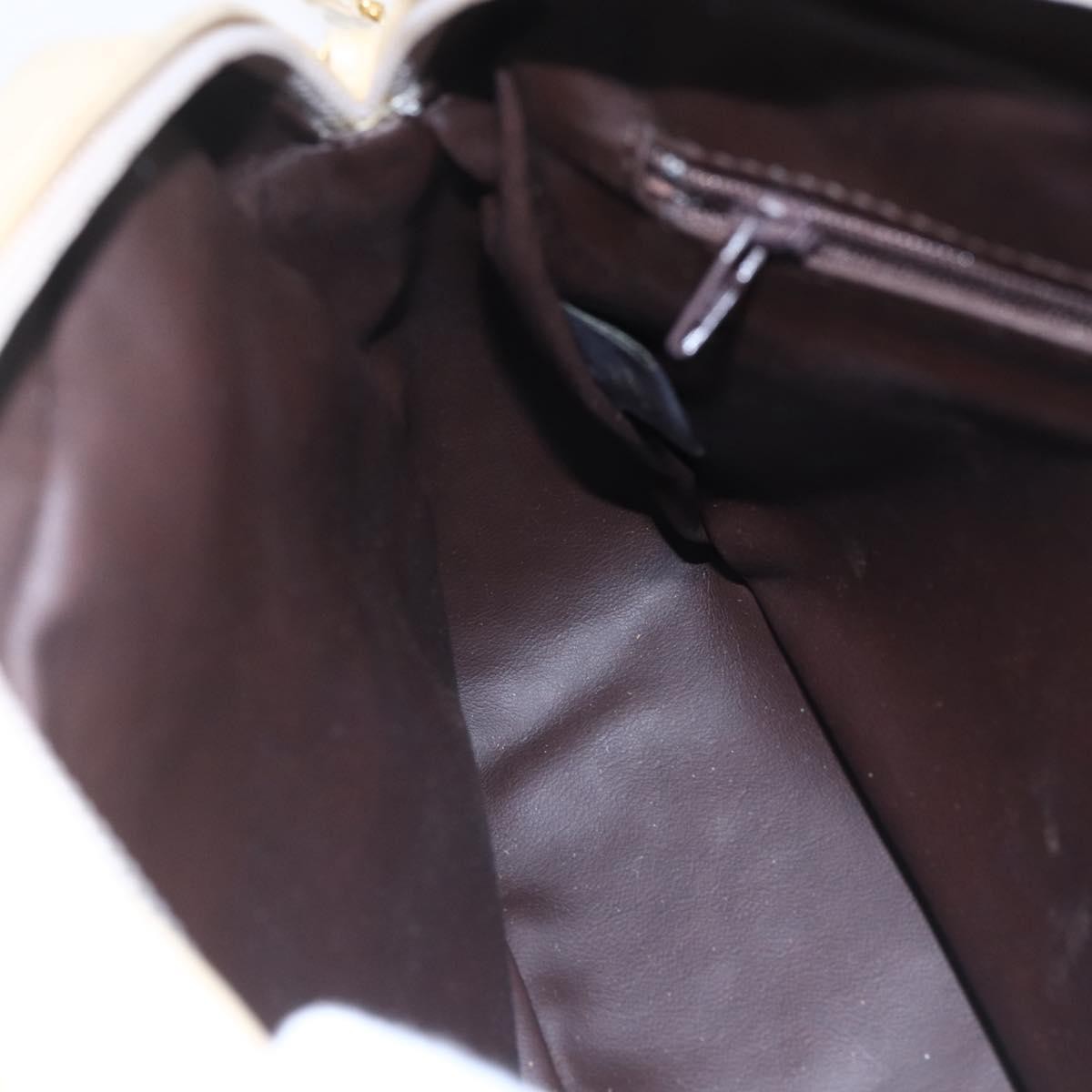 Bally Vintage Quilted Leather Ecru Leather Shoulder Bag Bag (Pre-Owned)