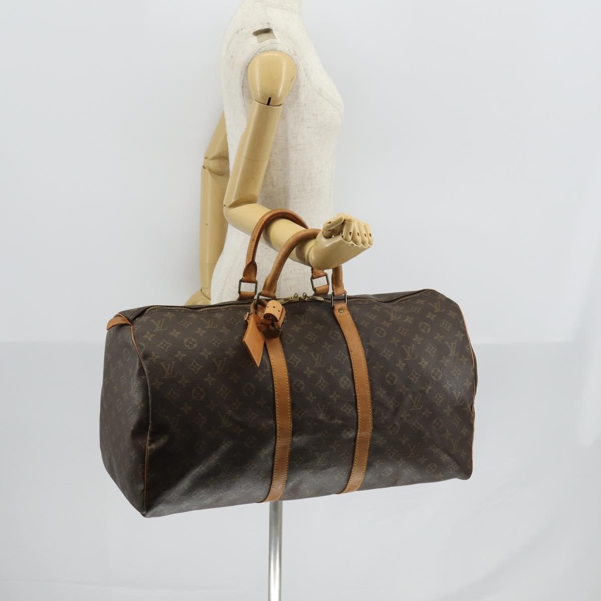 Louis Vuitton Keepall Monogram Canvas Brown Canvas Travel Bag Bag (Pre-Owned)