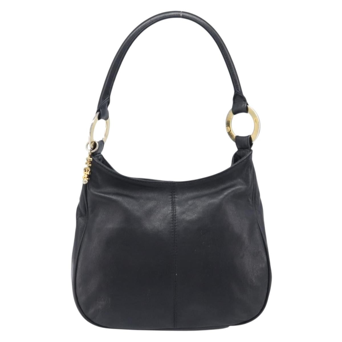 MCM Vintage Leather Black Leather Handbag (Pre-Owned)