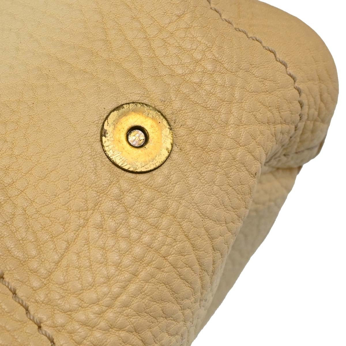Celine Boogie Calfskin Yellow Leather Handbag (Pre-Owned)