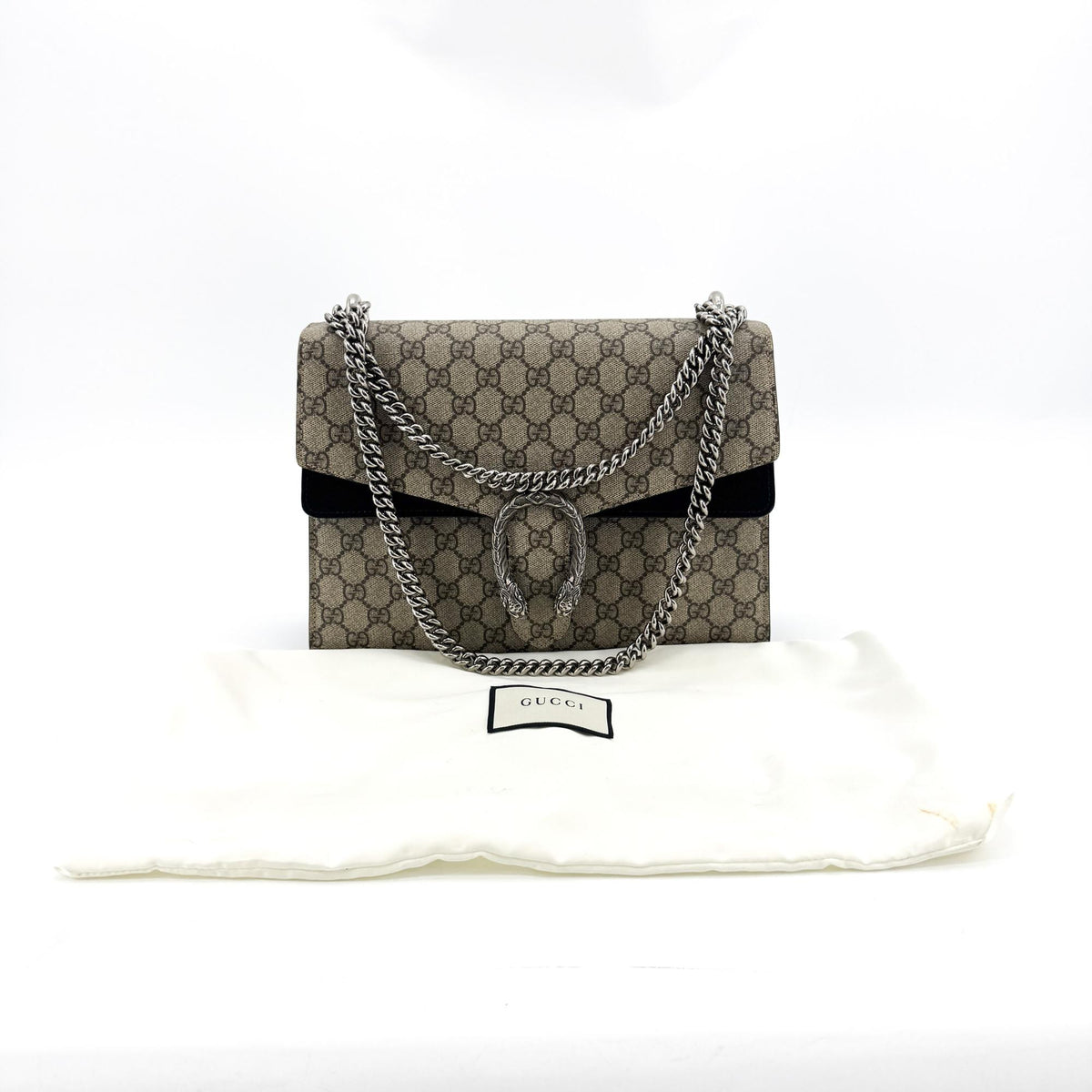 Gucci Dionysus Gg Coated Canvas Beige Canvas Shoulder Bag Bag (Pre-Owned)