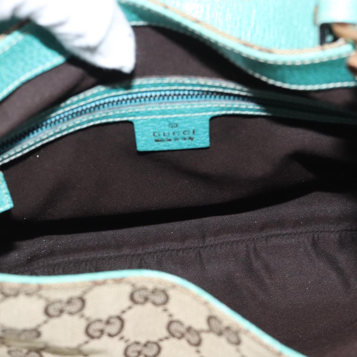 Gucci Jackie Canvas Brown Canvas Handbag (Pre-Owned)