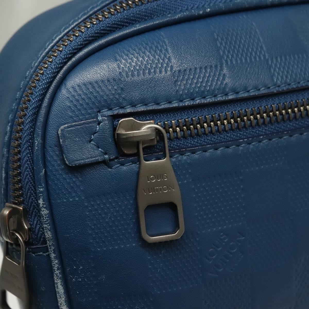 Louis Vuitton Ambler Damier Infini Leather Blue Leather Shoulder Bag Bag (Pre-Owned)