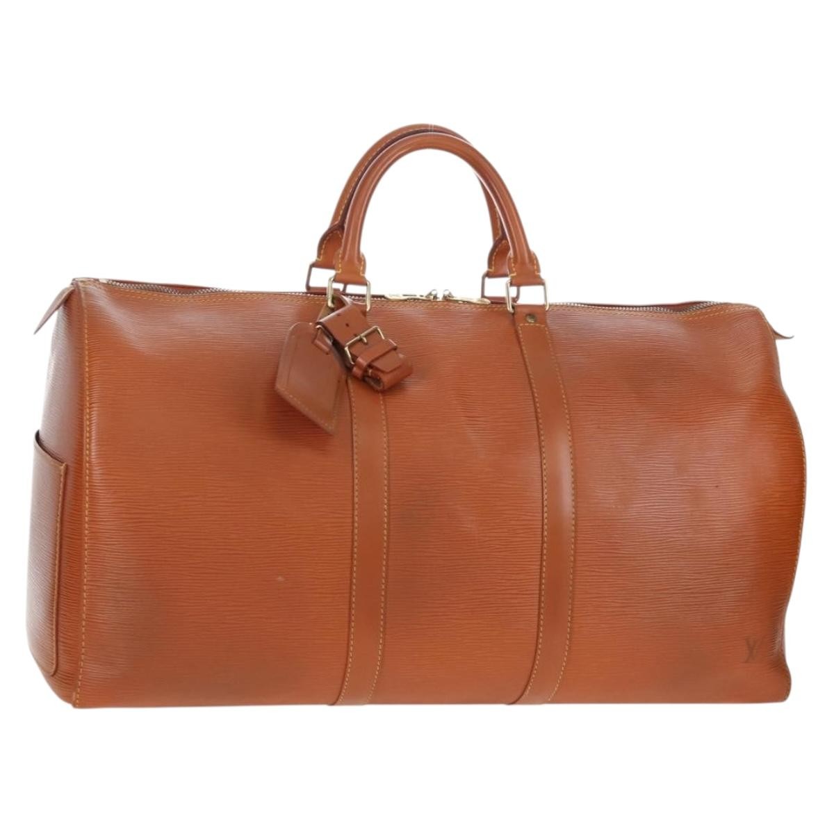Louis Vuitton Keepall Epi Leather Gold Leather Travel Bag Bag (Pre-Owned)