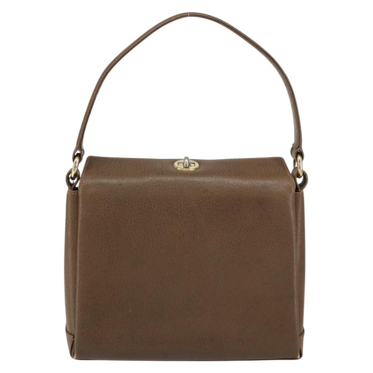 Gucci Vintage Leather Brown Leather Shoulder Bag Bag (Pre-Owned)