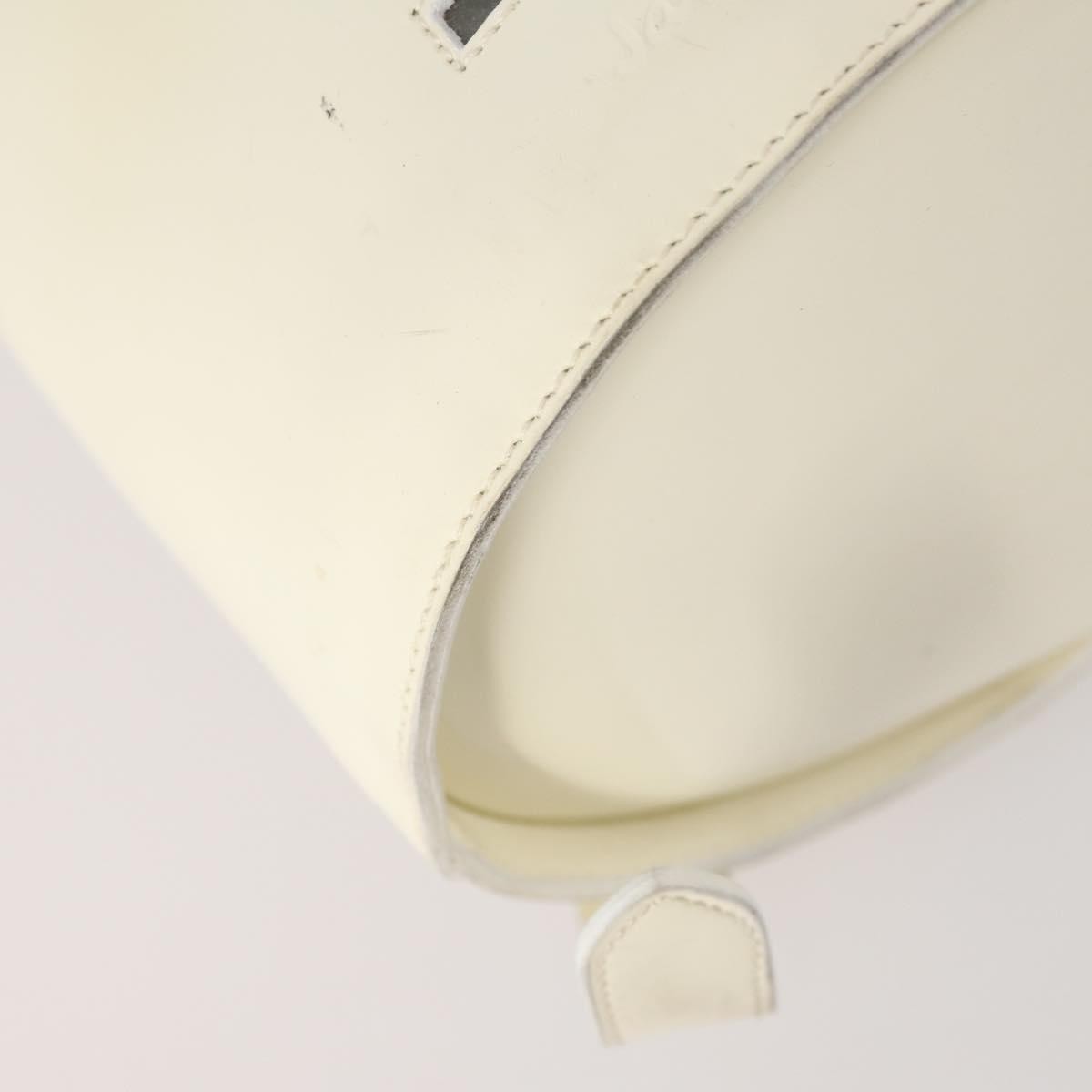 Salvatore Ferragamo Vintage Patent Leather White Patent_Leather Backpack Bag (Pre-Owned)