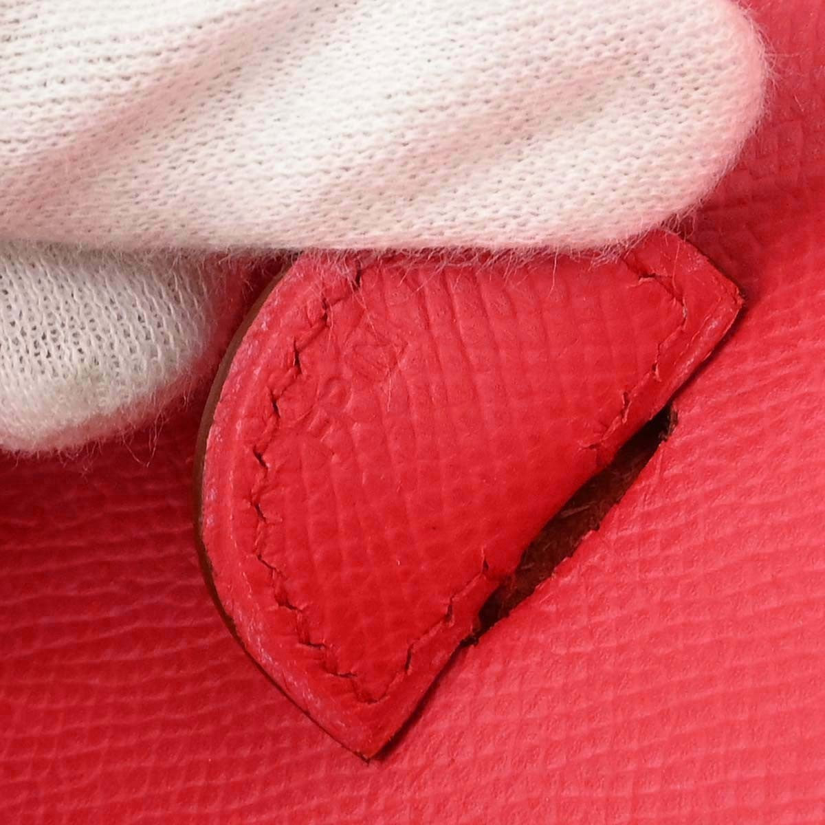 Hermes Evelyne Bag Gen Iii Epsom Red Leather Shoulder Bag Bag (Pre-Owned)
