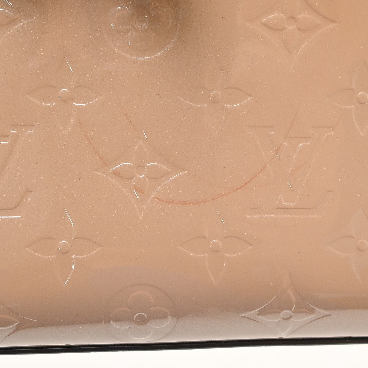 Louis Vuitton Long Beach Monogram Vernis Beige Patent_Leather Tote Bag Bag (Pre-Owned)