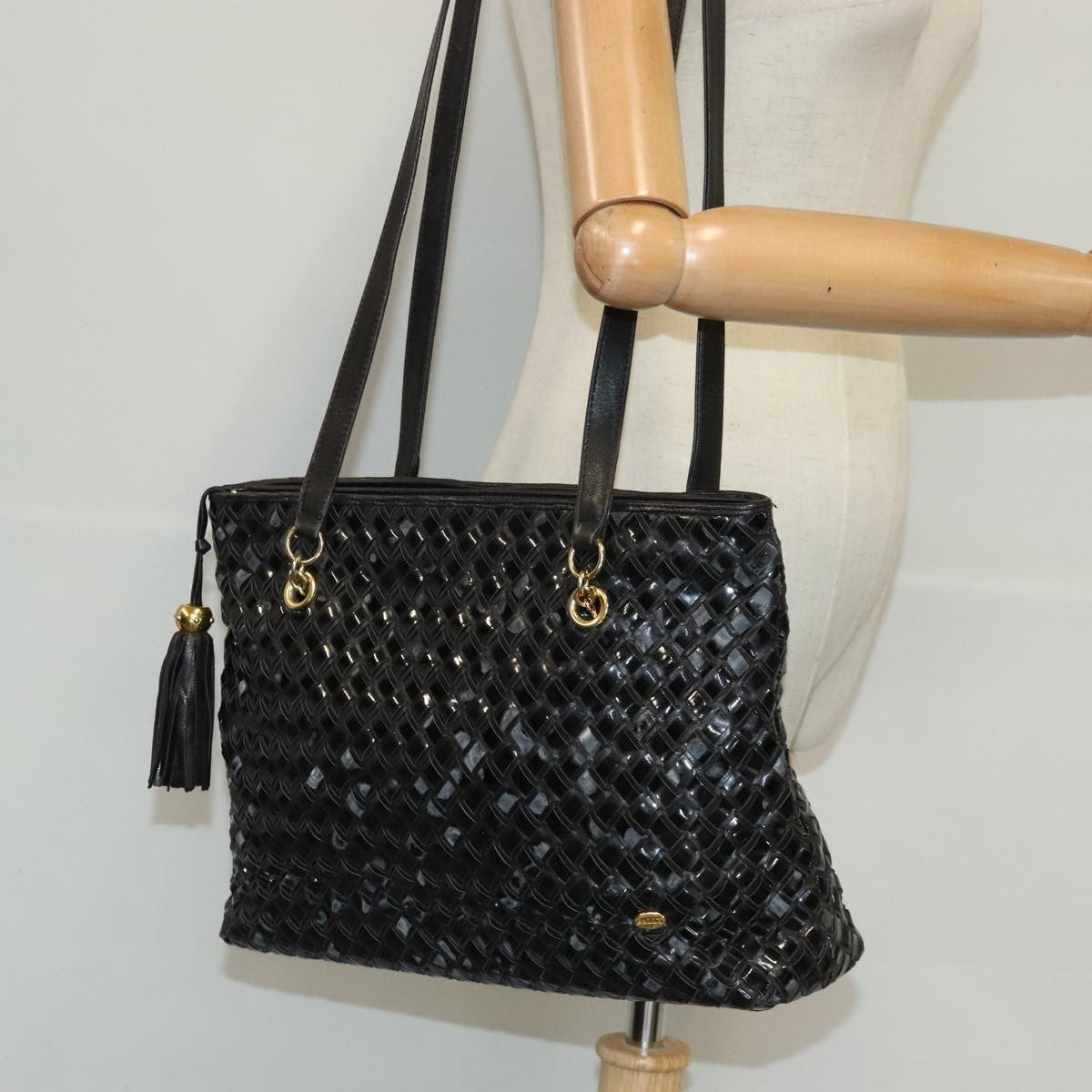 Bally Vintage Patent Leather Black Patent_Leather Crossbody Bag Bag (Pre-Owned)