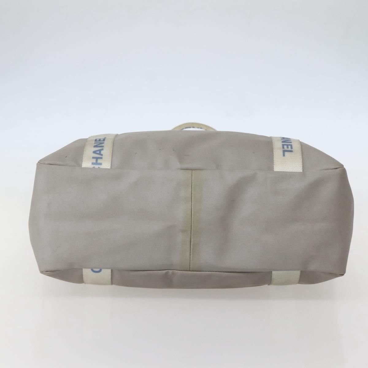 Chanel Sport Line Nylon Gray Nylon Tote Bag Bag (Pre-Owned)