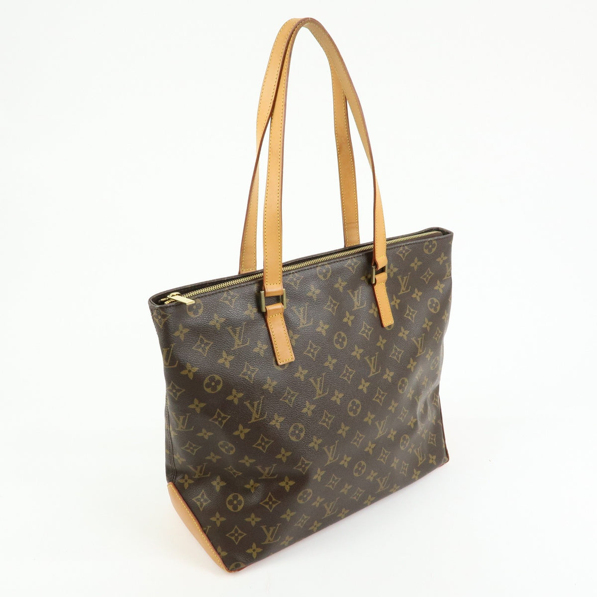 Louis Vuitton Cabas Mezzo Monogram Canvas Brown Canvas Tote Bag Bag (Pre-Owned)