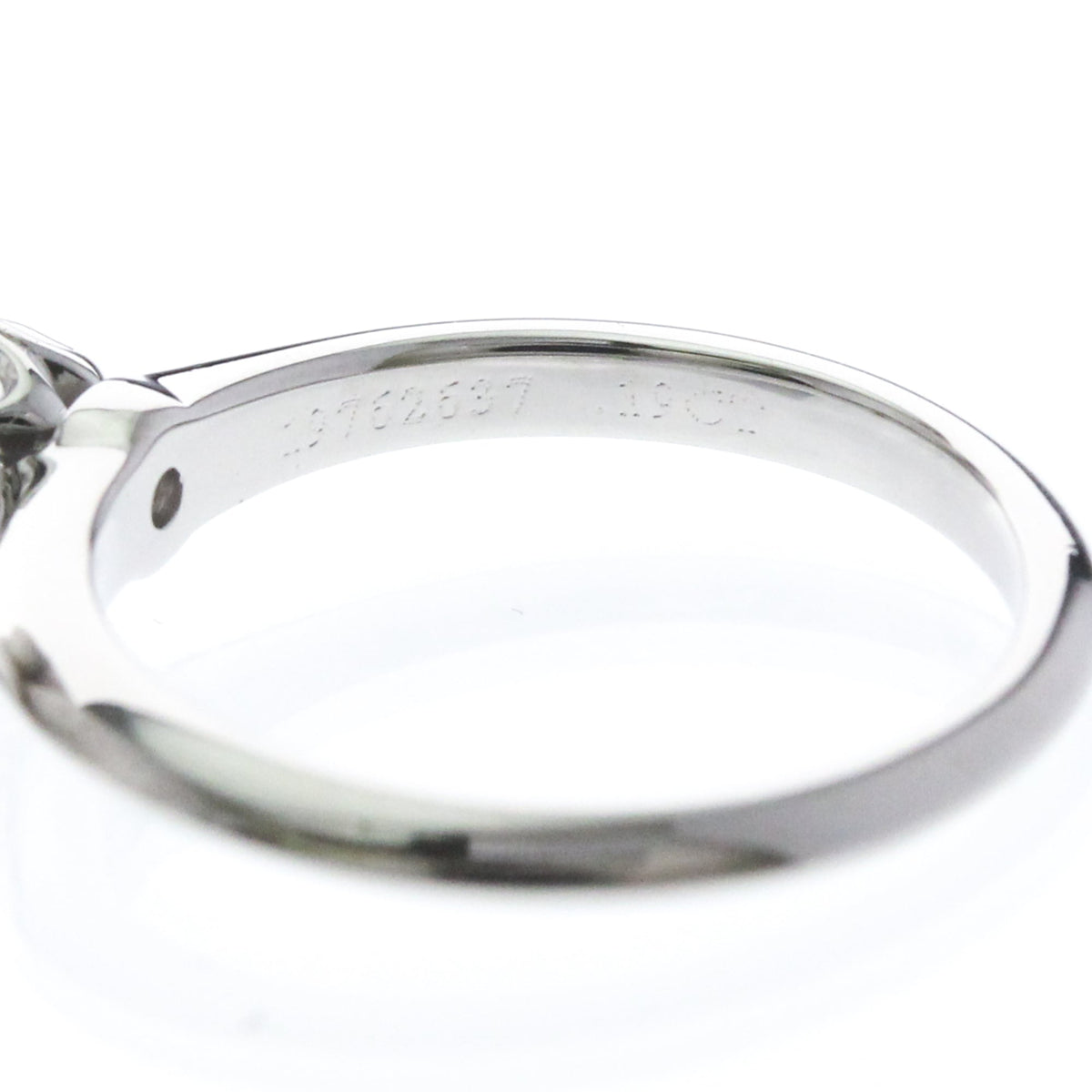 Tiffany & Co. Tiffany Setting Solitaire Platinum With Rbc Diamond G/Vvs2 Silver Platinum Ring Jewelry (Pre-Owned)
