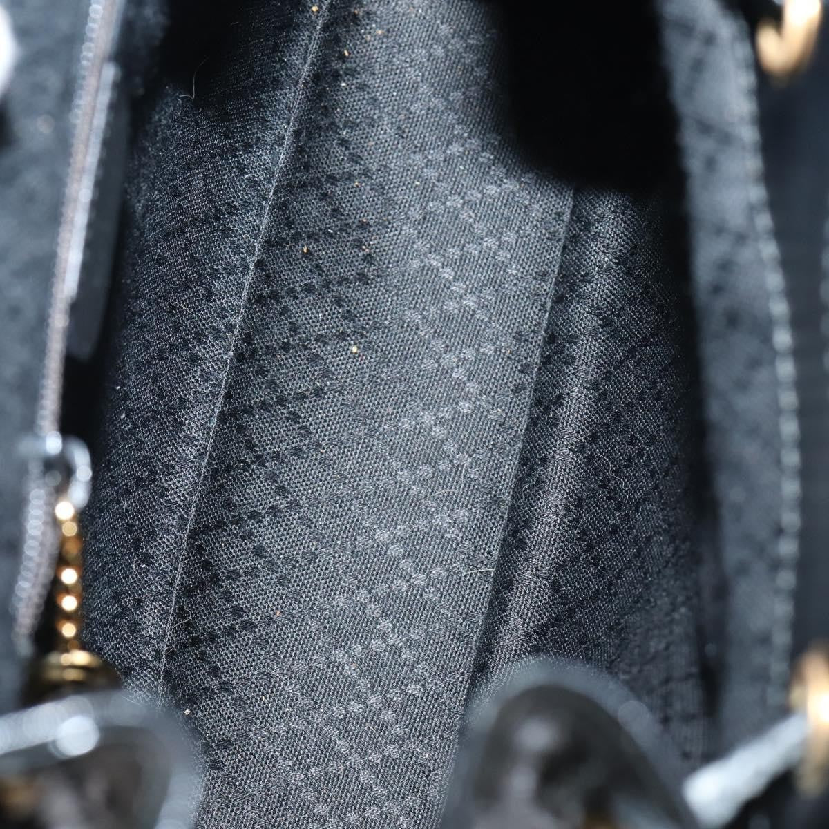 Gucci Vintage Bamboo Patent Black Patent_Leather Backpack Bag (Pre-Owned)